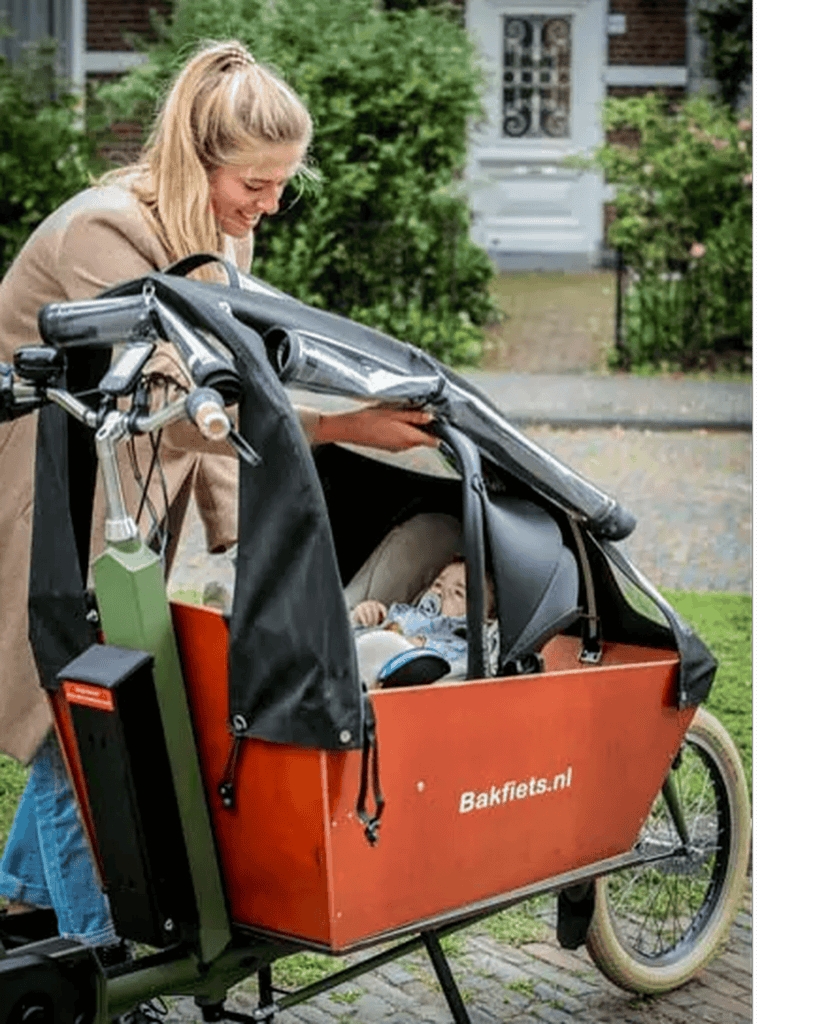 tente all open long pour biporteur long bakfiets
